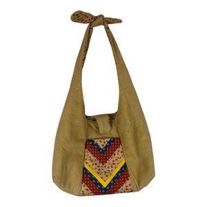 Vintage 70s 80s patchwork quilted corduroy shoulder bag purse cotagecore hippie